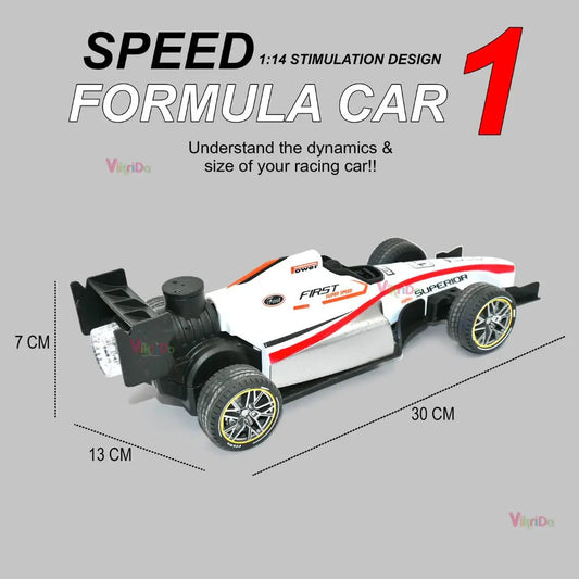 F1 Formula High Speed RC Car with Remote Control – Smoke Spray & Lights (Rechargeable) MZ Trend Hub
