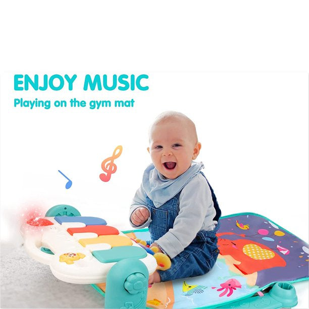 Baby Play Gym Piano Fitness Rack 3 in 1 Music Infant Activity Play Mat MZ Trend Hub