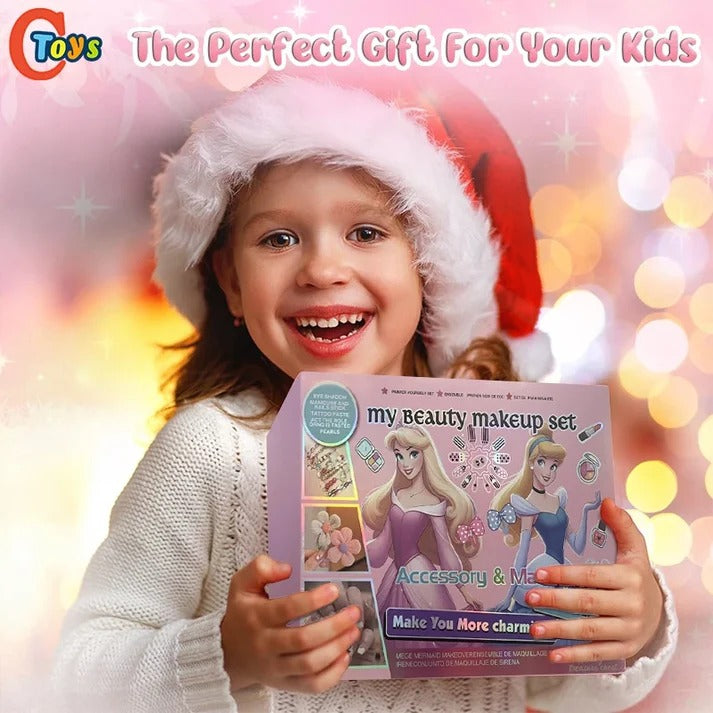 2-in-1 Beauty Makeup Kit – Portable Cosmetic & Pretend Play Set for Girls MZ Trend Hub