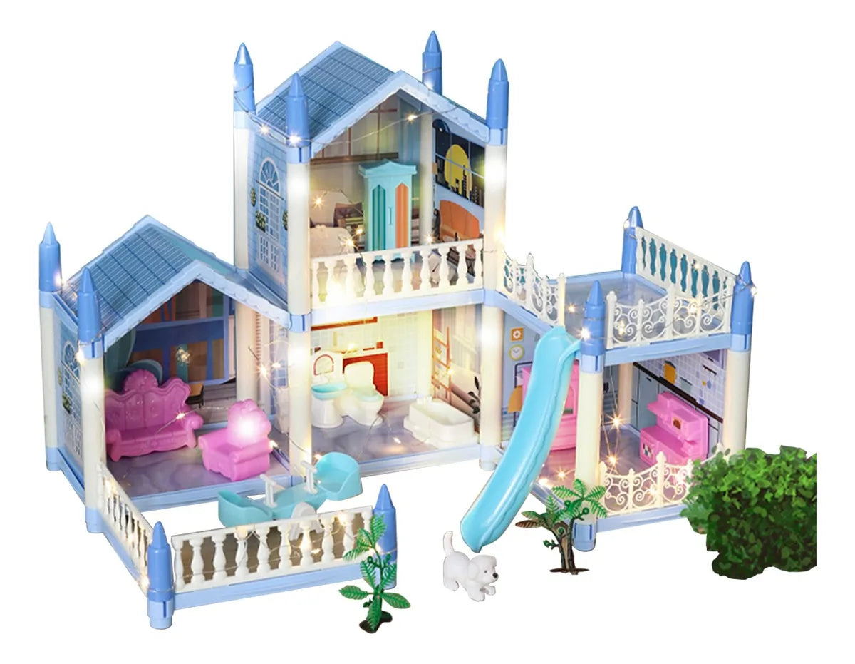 Pink or blue color Doll House toys pretend play house large doll house MZ Trend Hub