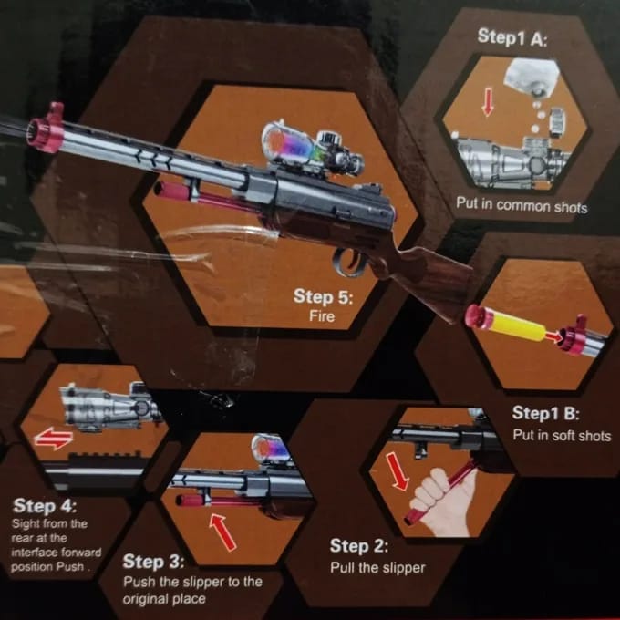 2 in 1 Shotgun Toy Gun with Soft Darts & Water Crystal Balls – Long Range Safe Shooting Toy for Kids MZ Trend Hub