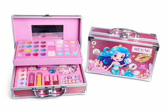 Kids Makeup Kit for Girls | Pretend Play Beauty Box (46 Pcs)