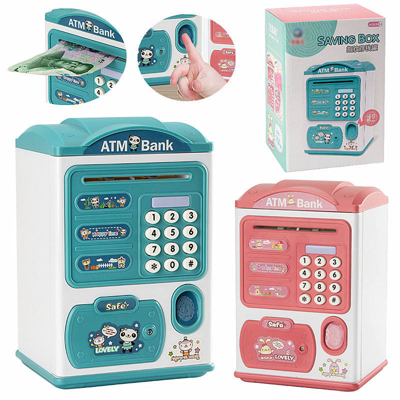 ATM MACHINE with Finger Print , saving money box