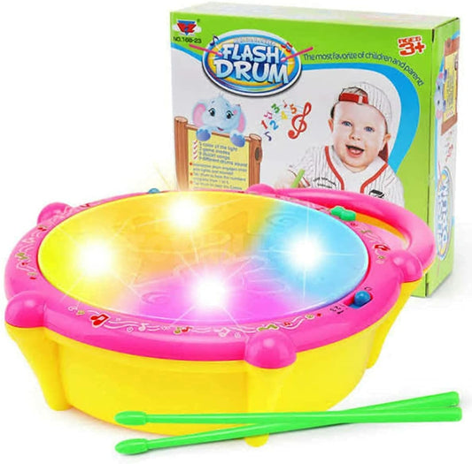 Musical Flash Drum with 3D Lights Music Baby Toy For Toddler Baby Multifunctional Toy MZ Trend Hub