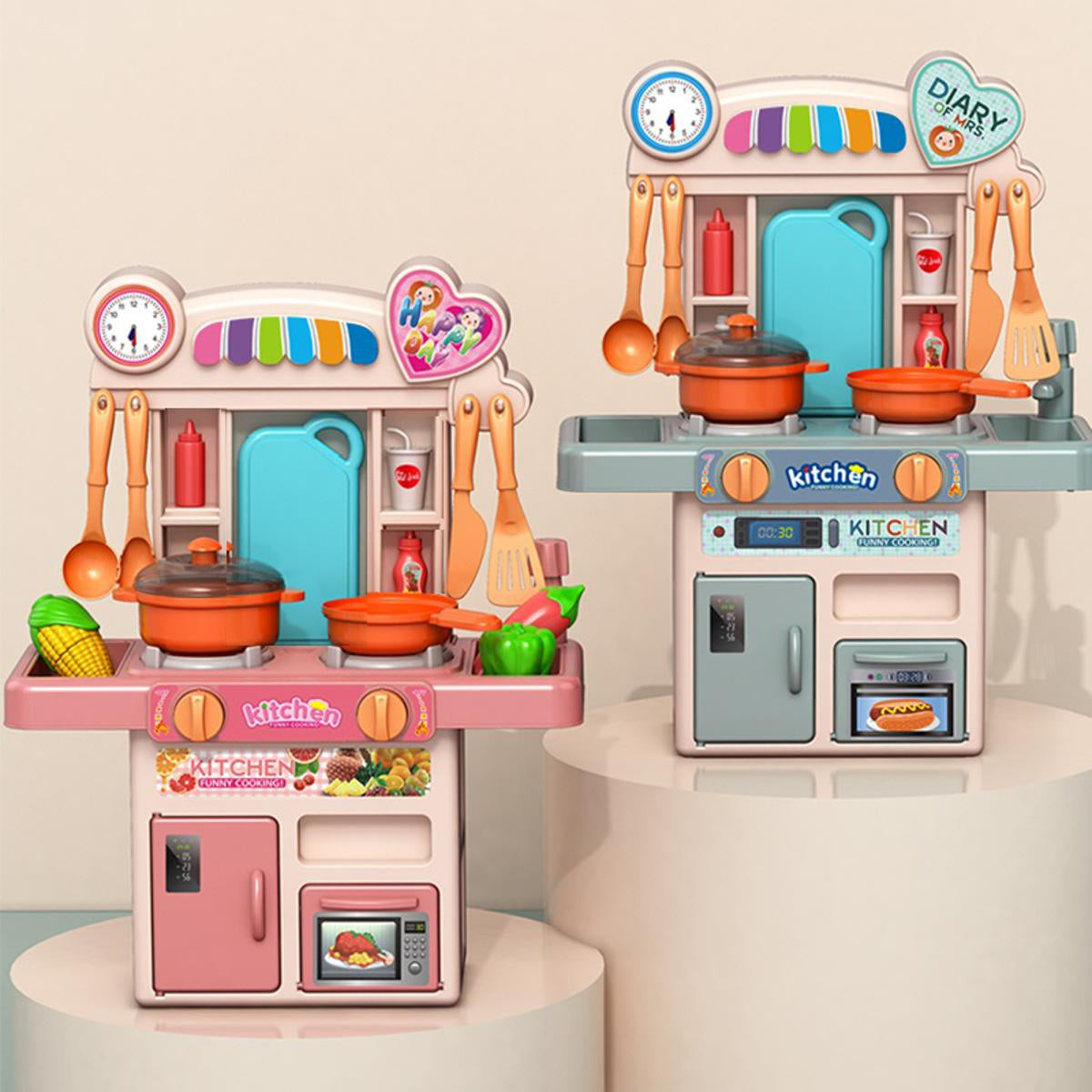 Frozen Kitchen Toy Set for Girls Real Water Sound & Lights