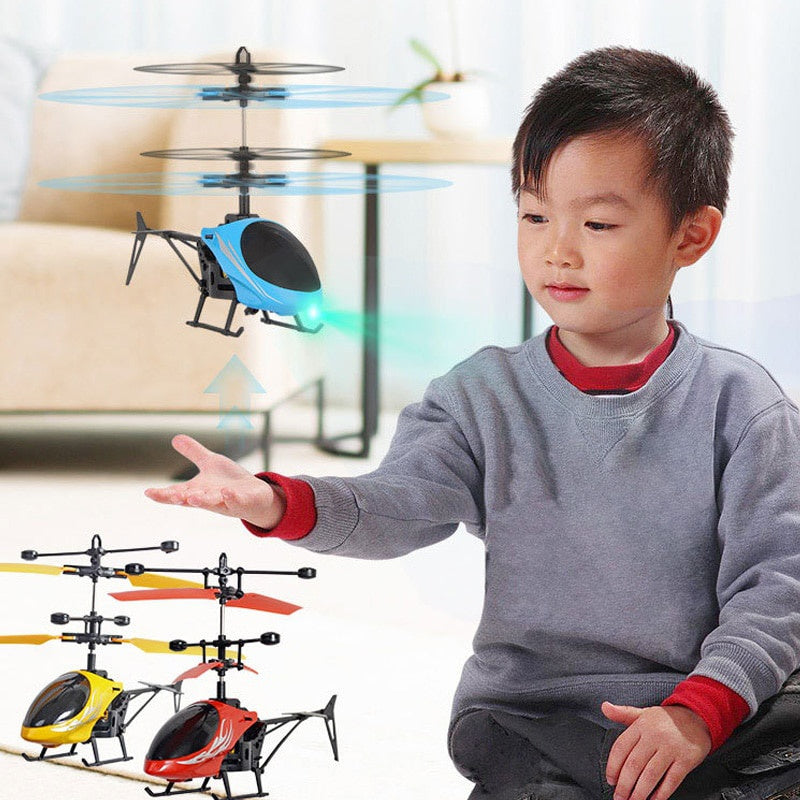 RC Helicopter Drone – Hand-Controlled with LED Lights | Rechargeable Toy for Kids & Adults (2025 Model) MZ Trend Hub