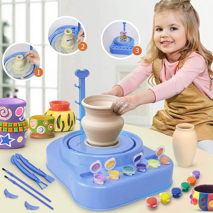 Braintastic Pottery Wheel Kit for Kids – Clay & Paint Set with Tools | Ages 8–12 MZ Trend Hub