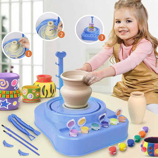 Braintastic Pottery Wheel Kit for Kids – Clay & Paint Set with Tools | Ages 8–12 MZ Trend Hub