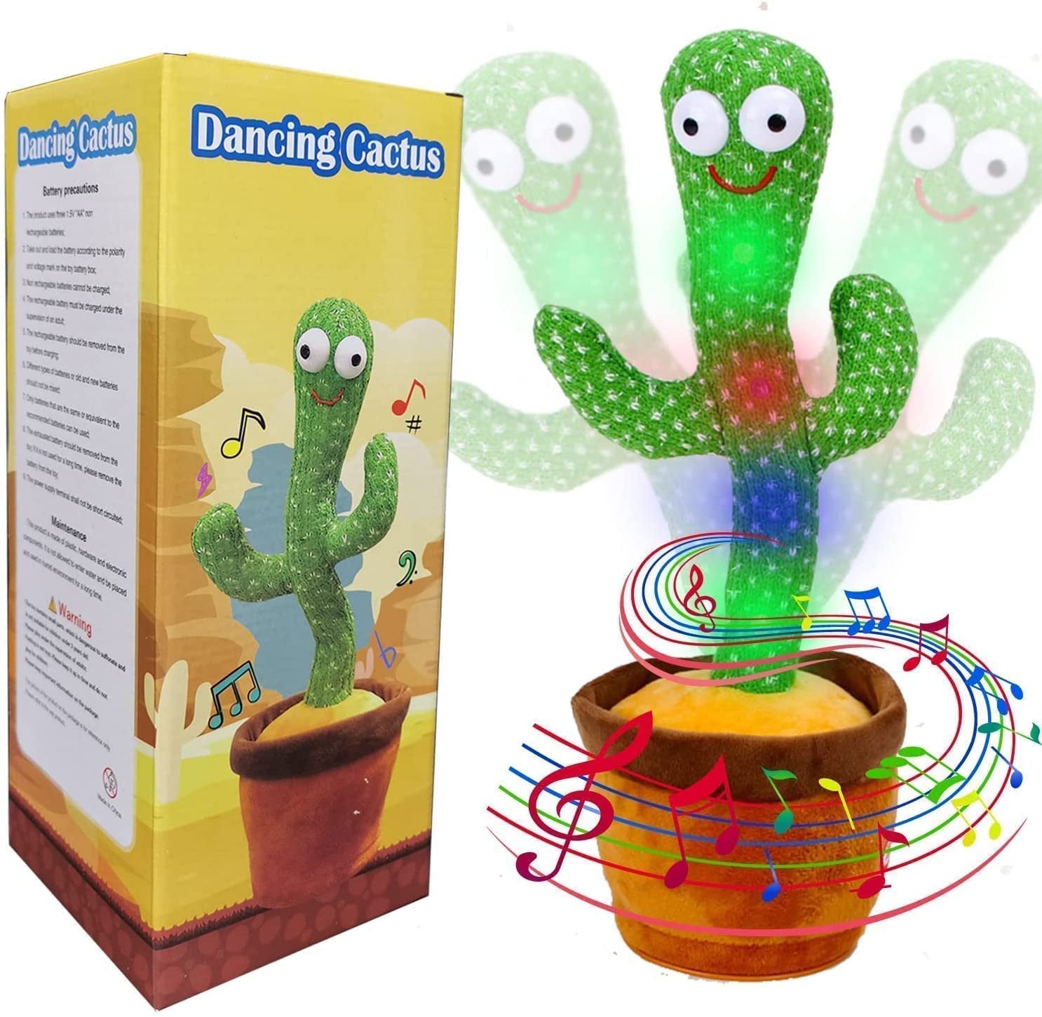 Dancing Cactus Toy: Rechargeable Talking Singing Cactus Toy for Kids MZ Trend Hub