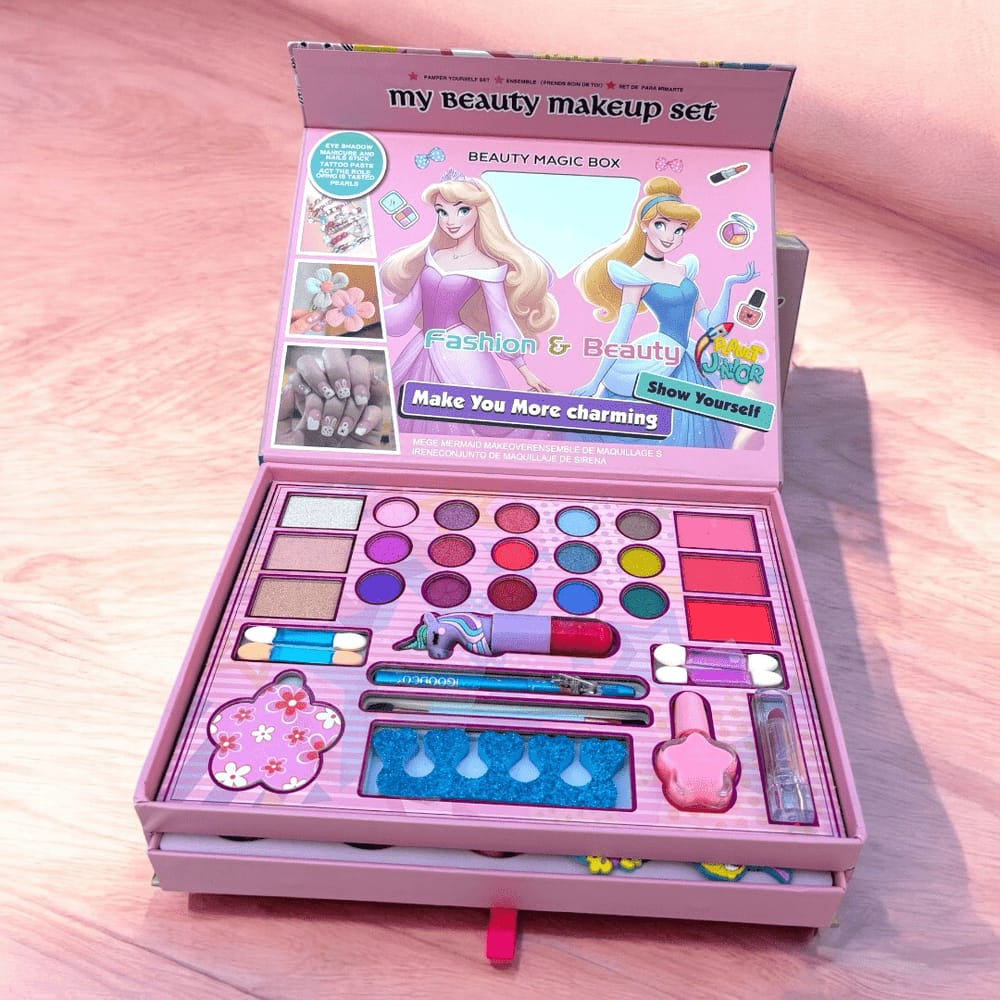 2-in-1 Beauty Makeup Kit – Portable Cosmetic & Pretend Play Set for Girls MZ Trend Hub