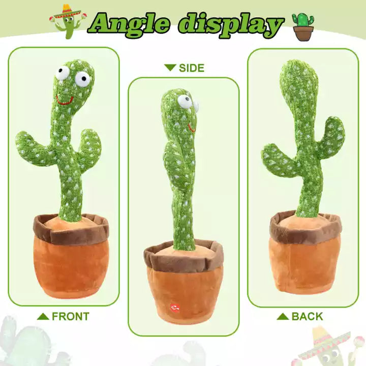 Dancing Cactus Toy: Rechargeable Talking Singing Cactus Toy for Kids MZ Trend Hub