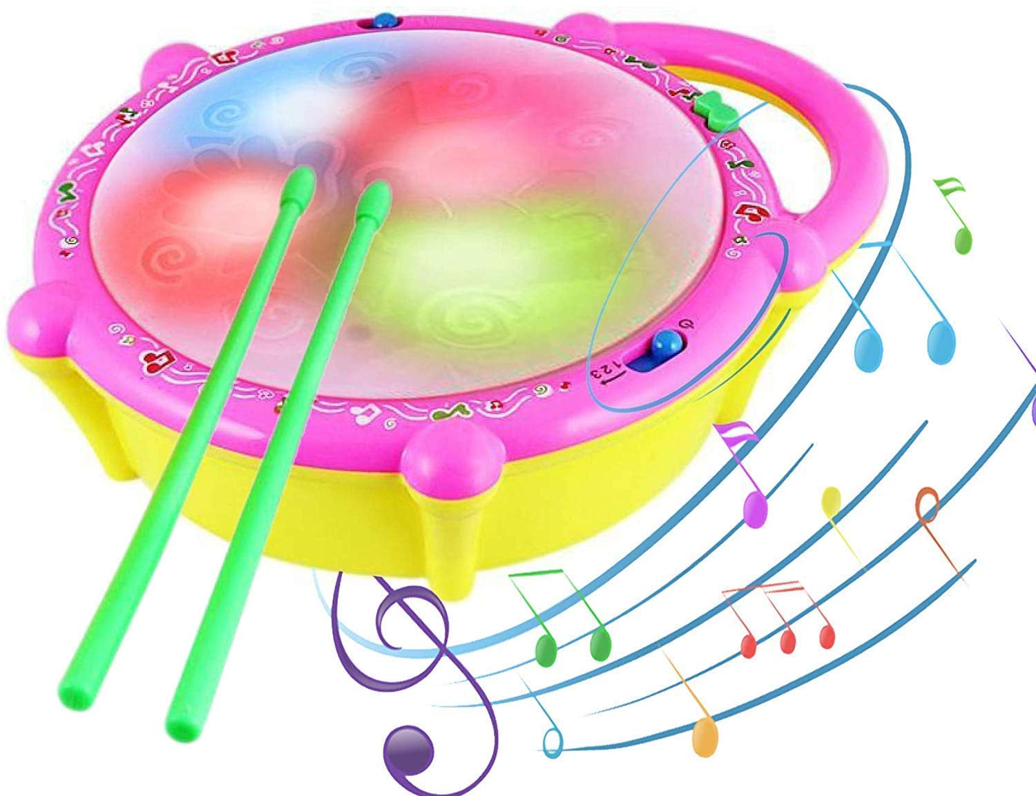 Musical Flash Drum with 3D Lights Music Baby Toy For Toddler Baby Multifunctional Toy MZ Trend Hub