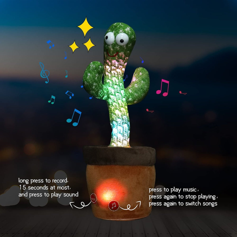 Dancing Cactus Toy: Rechargeable Talking Singing Cactus Toy for Kids MZ Trend Hub