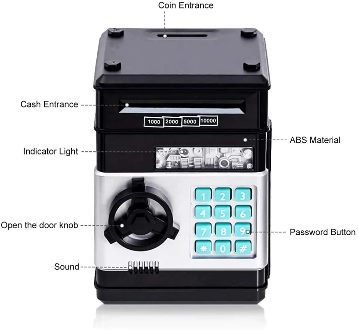 Electronic Piggy Bank, Mini ATM Machine, Money Box ,Savnig Box for Kids