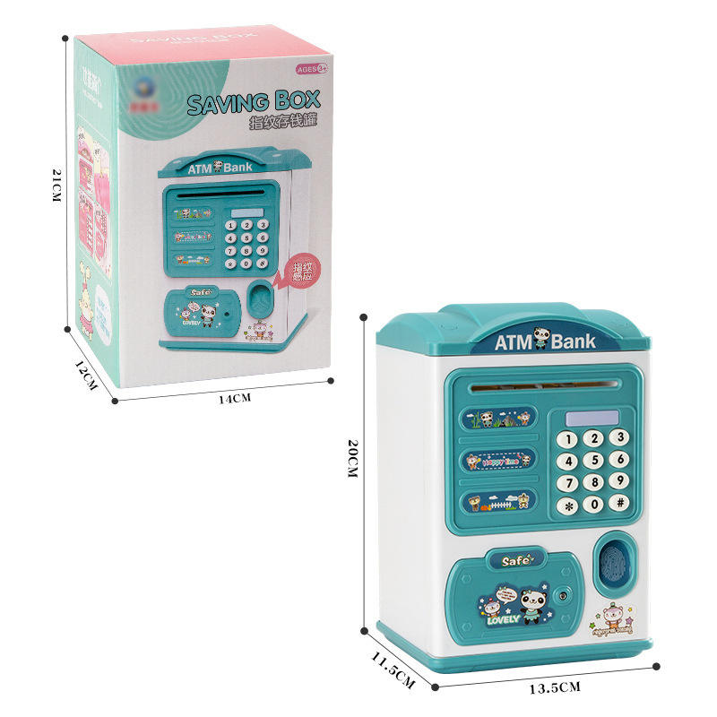ATM MACHINE with Finger Print , saving money box