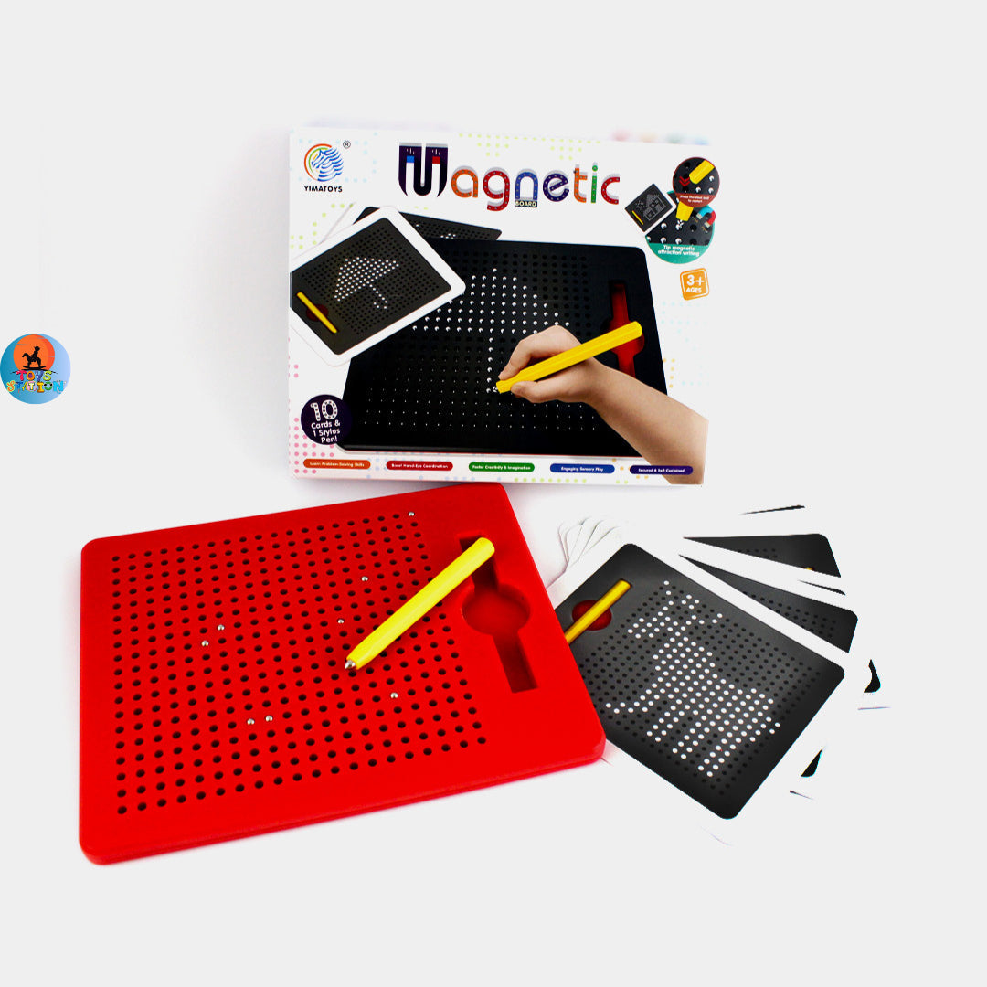 Magnetic Drawing Board for Kids – 360° Bead Magpad Toy for Alphabet, Shapes & STEM Learning | MZ Trend Hub